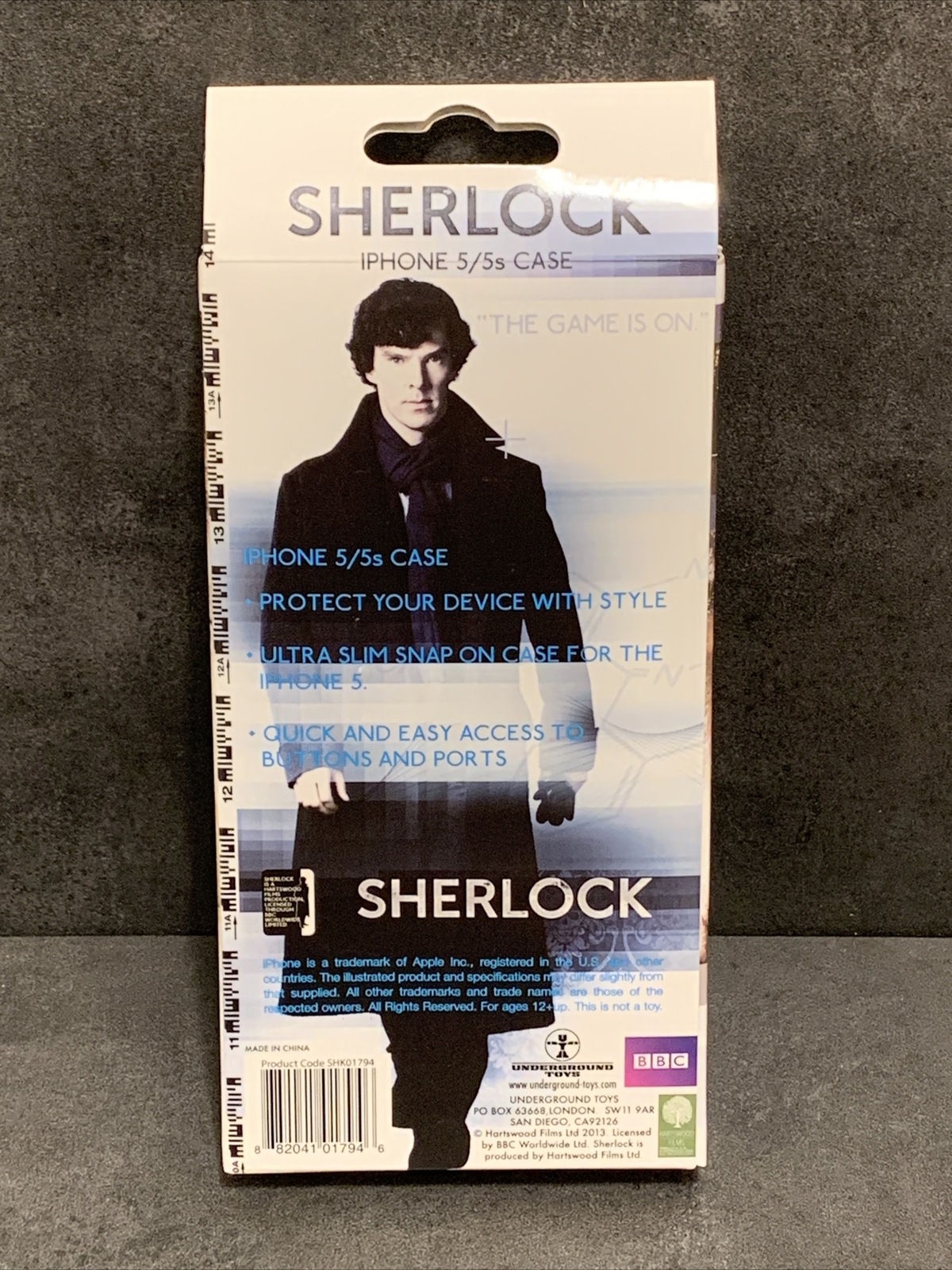 Sherlock iPhone 5/5s Tan Wallpaper Print Hard Plastic Case New