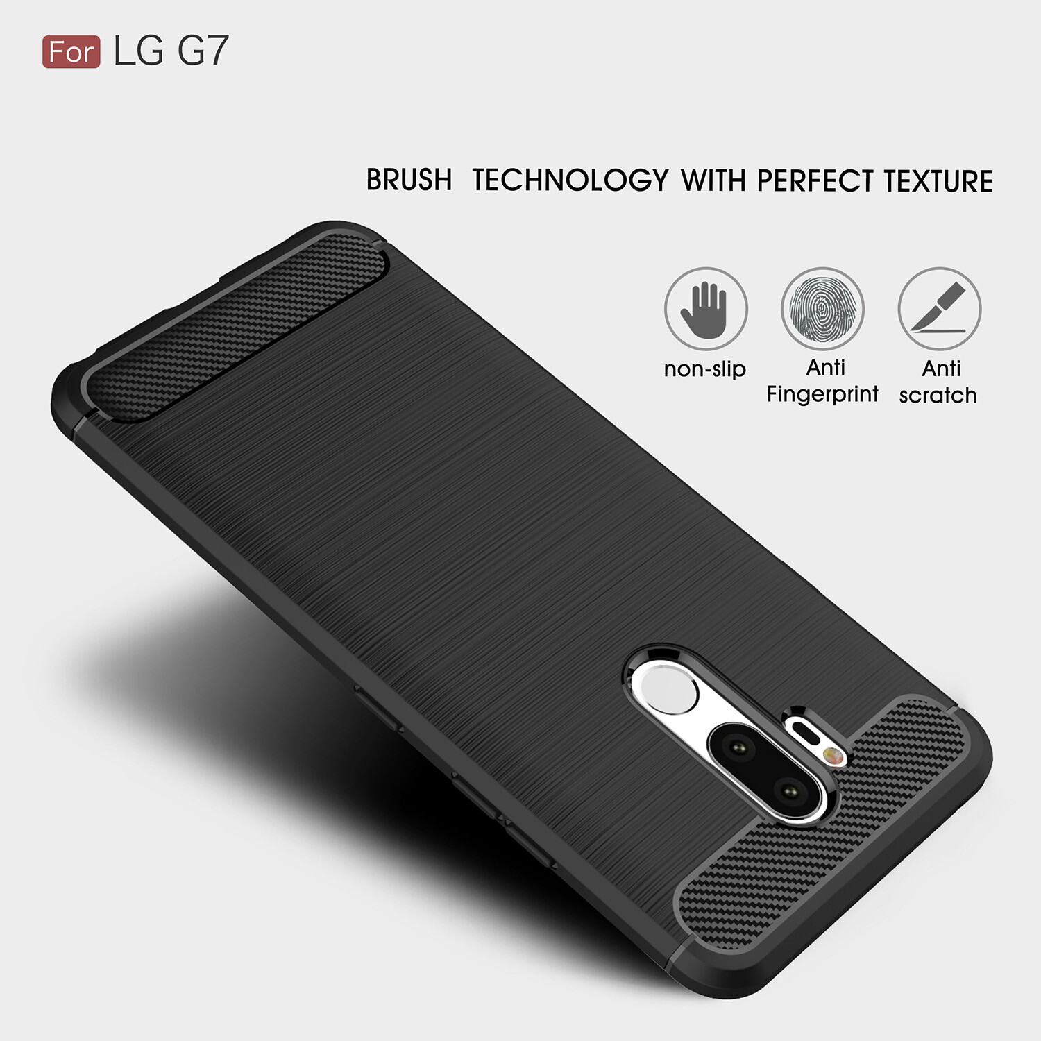 Shockproof Magnetic Glossy Case Screen Protector Rugged Cover For LG G7 ThinQ