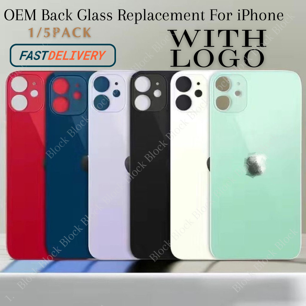 Back Glass replacement Big hole For iPhone 11 12 13 14 15 16 XR X Rear Cover Lot