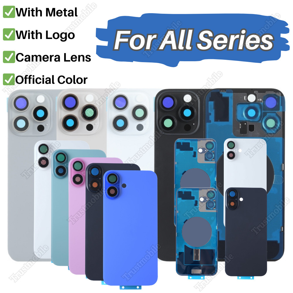 Back Glass Replacement Lot With Metal Magnet For iPhone17 16 15 14 13 12 11 XR X