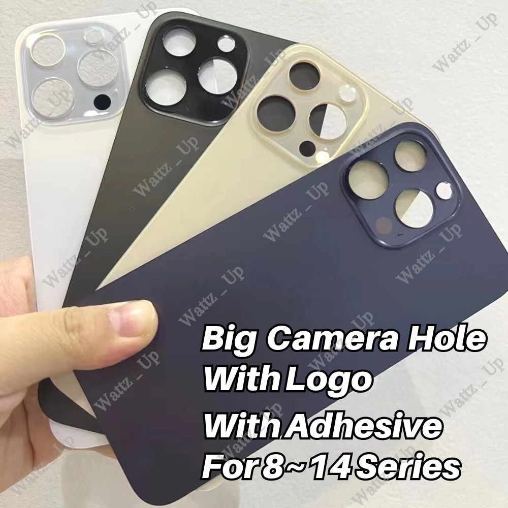 Back Glass Replacement Big Hole Rear Cover Lot For i 14 13 12 11 Pro XS XR X 8