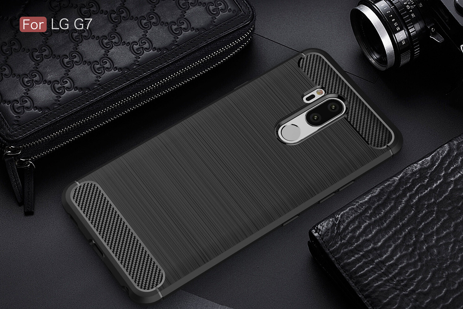 Shockproof Magnetic Glossy Case Screen Protector Rugged Cover For LG G7 ThinQ