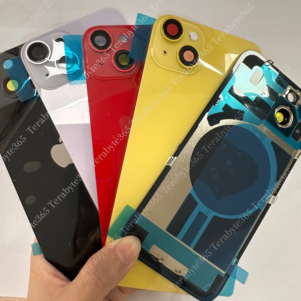 Replacement Back Glass Big Hole Cover with Metal For iPhone 14 Pro 15 Plus Lot